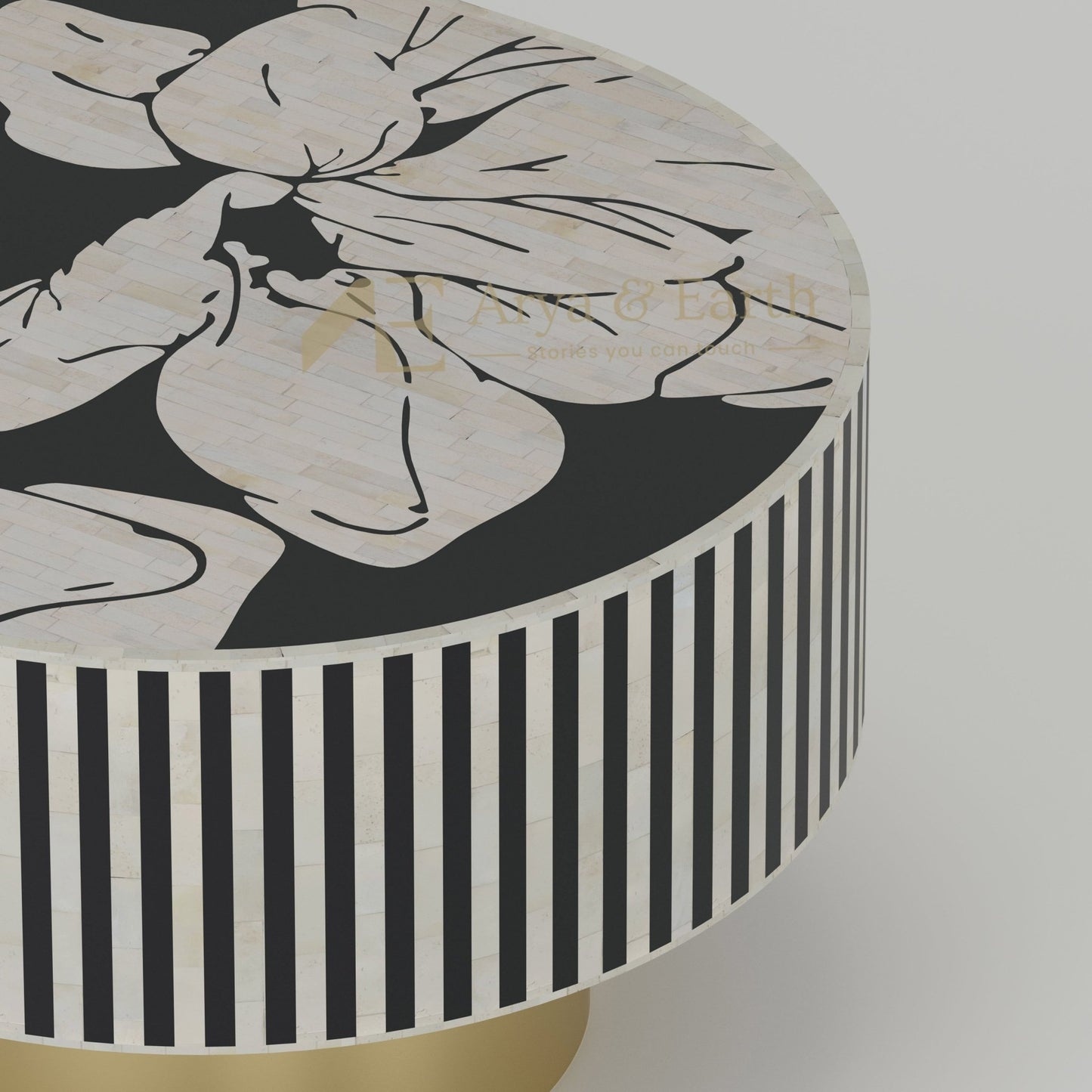 Aura Coffee Table - Mother of Pearl - Chateau Stone - arya & earth