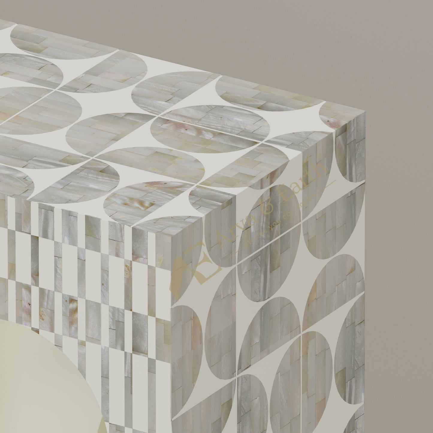 Gatsby Arch Console Table - Mother of Pearl - Lunar Dust