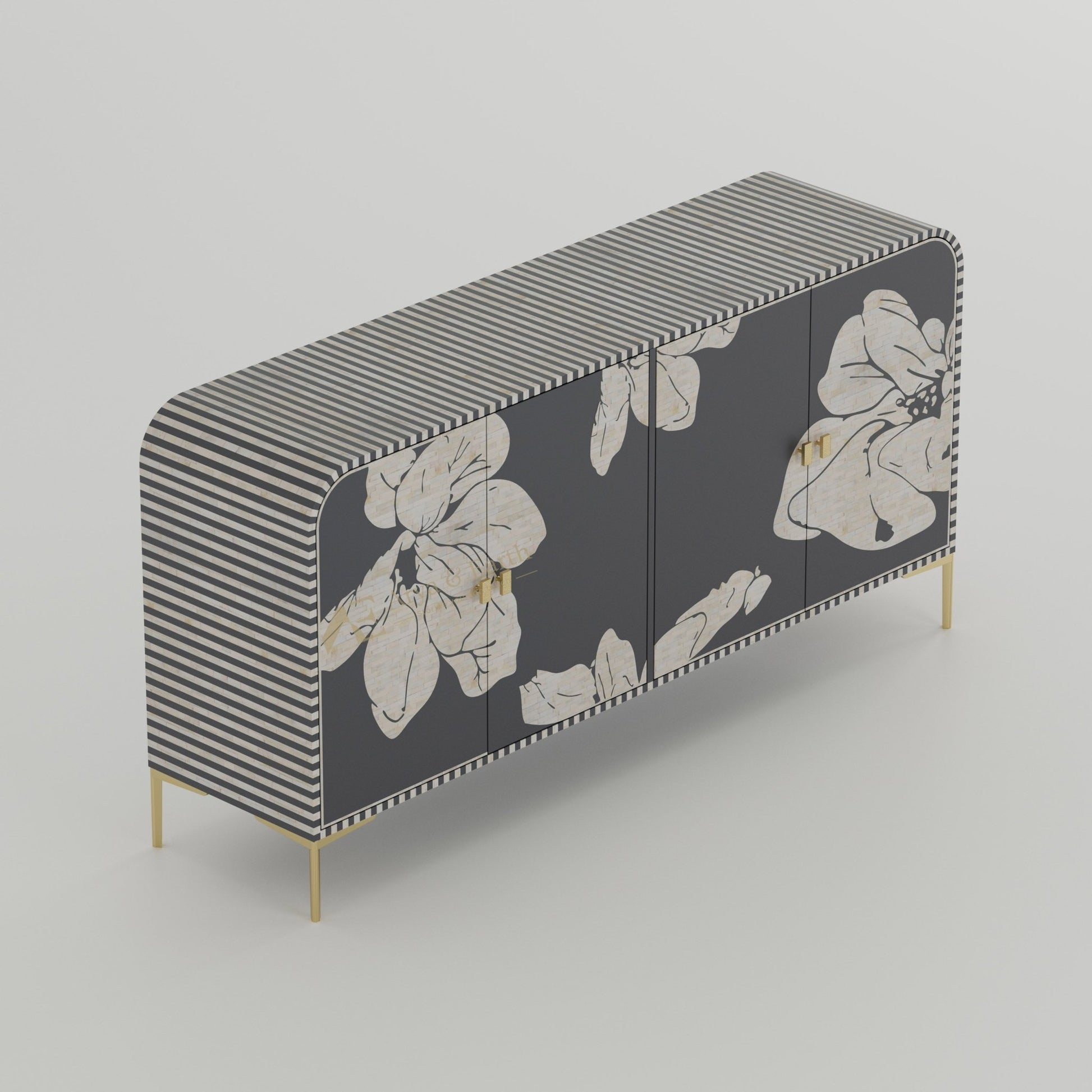 Aura Buffet - Bone Inlay - Chateau Stone - arya & earth