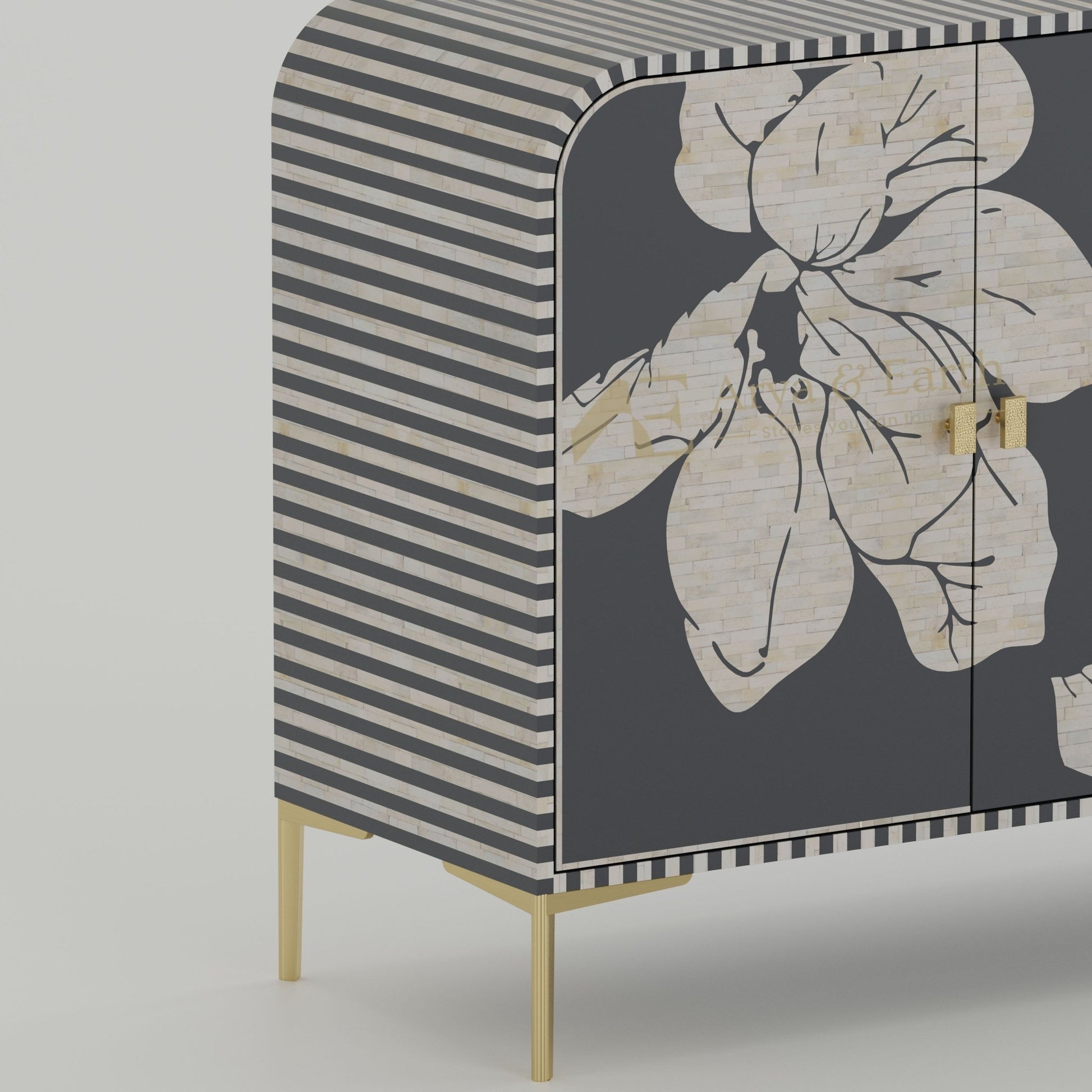 Aura Buffet - Bone Inlay - Chateau Stone - arya & earth