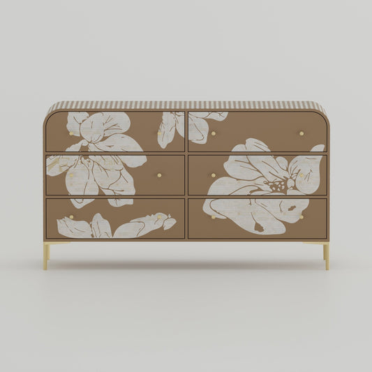 Aura Chest of Drawers - Bone Inlay - Havana Taupe - arya & earth