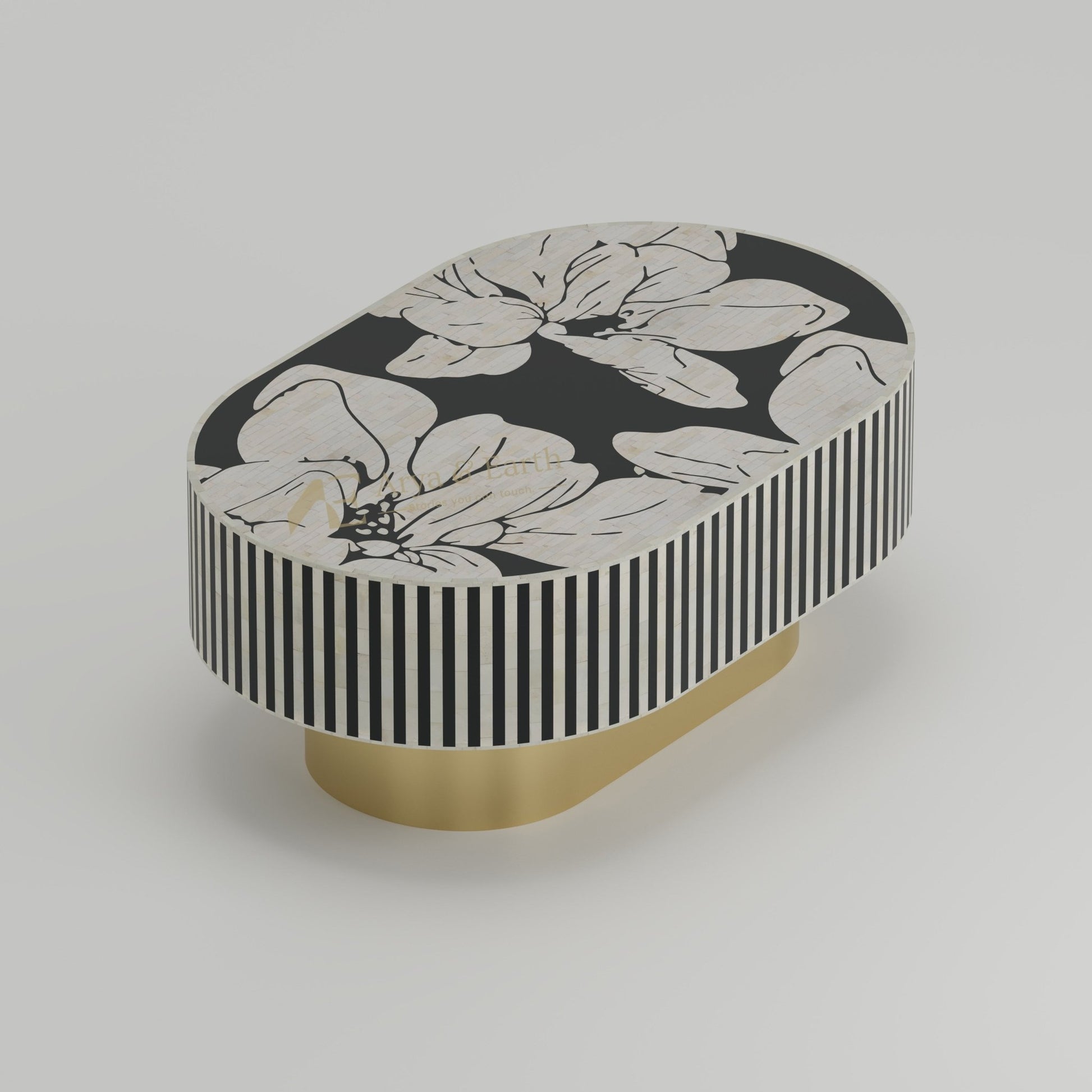 Aura Coffee Table - Mother of Pearl - Chateau Stone - arya & earth