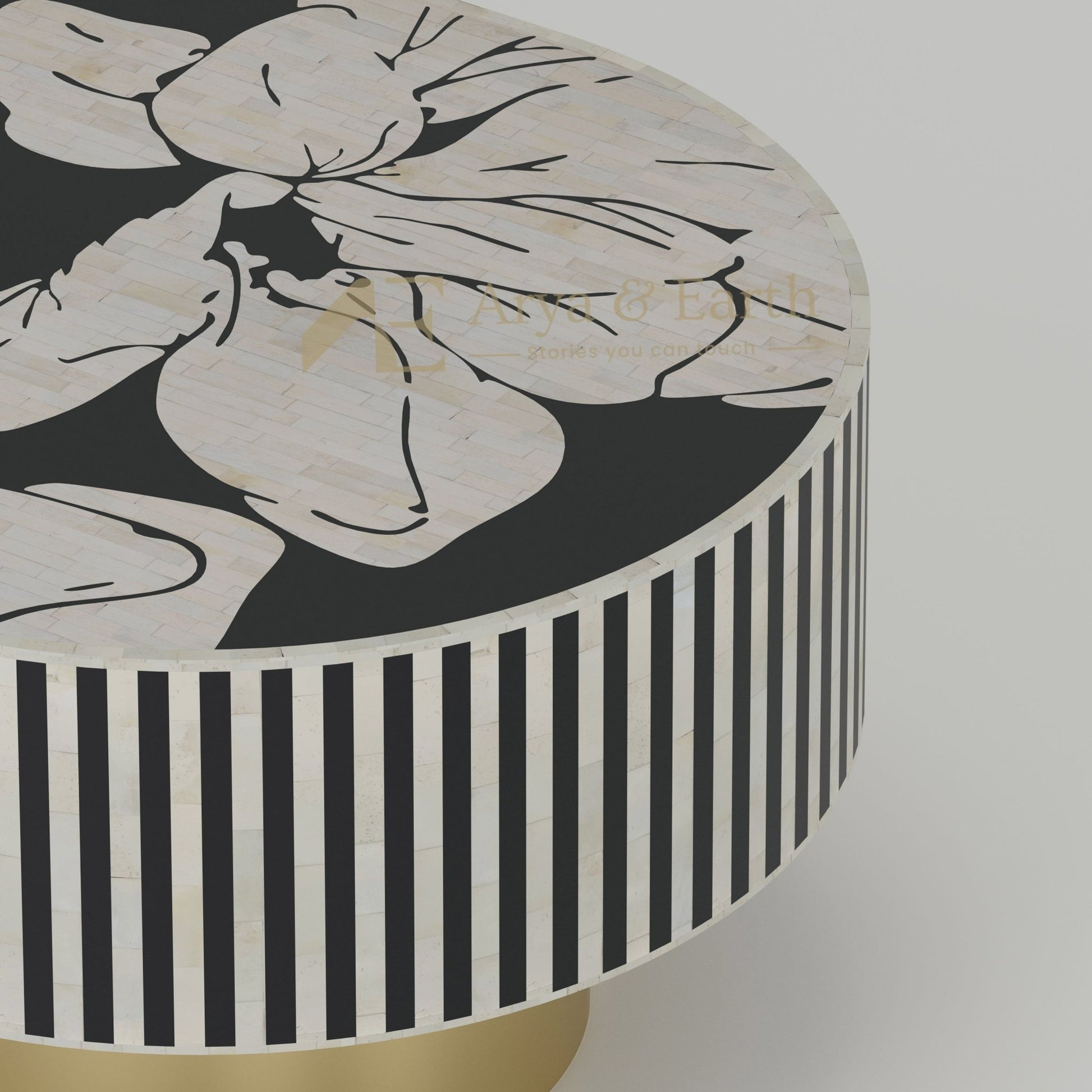 Aura Coffee Table - Mother of Pearl - Chateau Stone - arya & earth