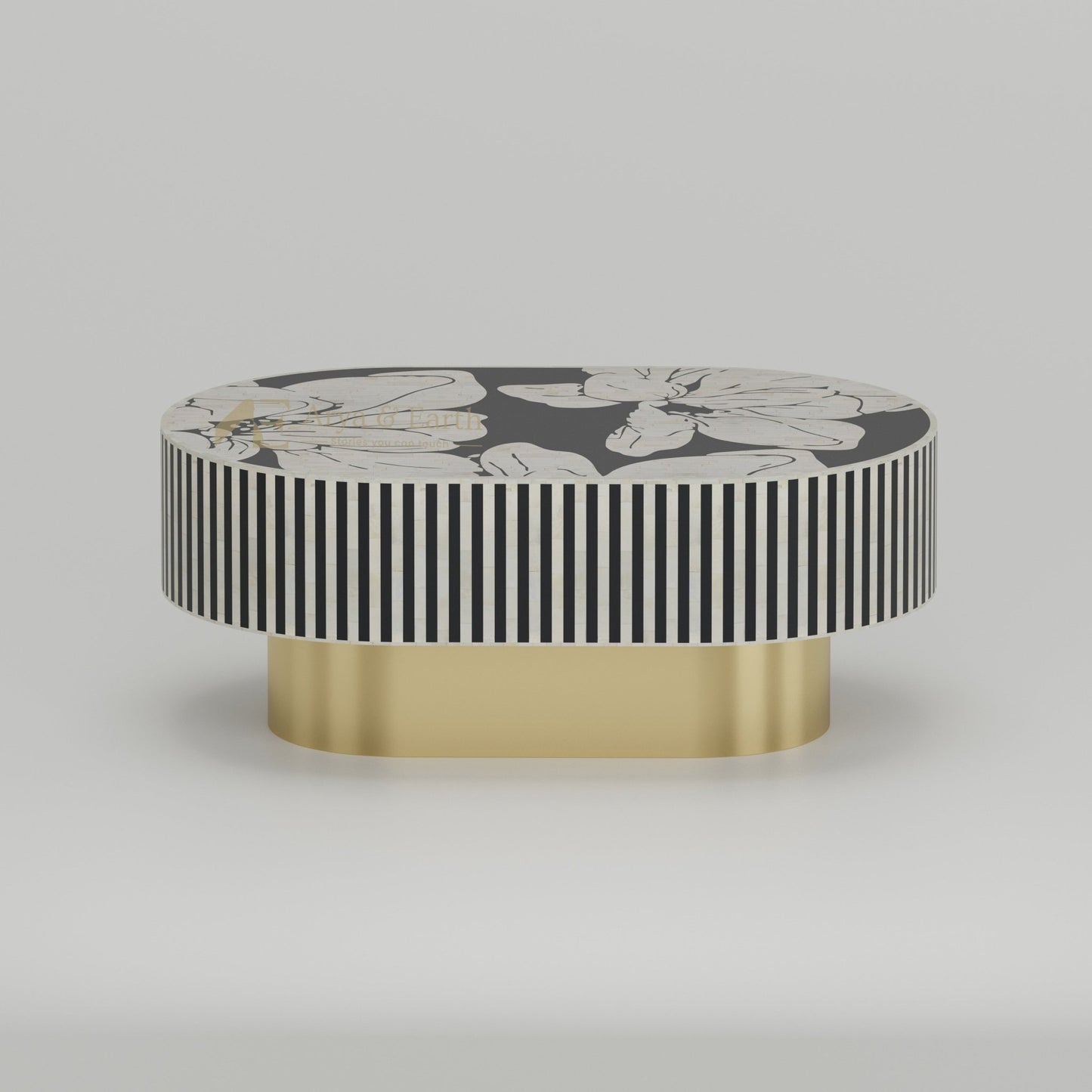 Aura Coffee Table - Mother of Pearl - Chateau Stone - arya & earth