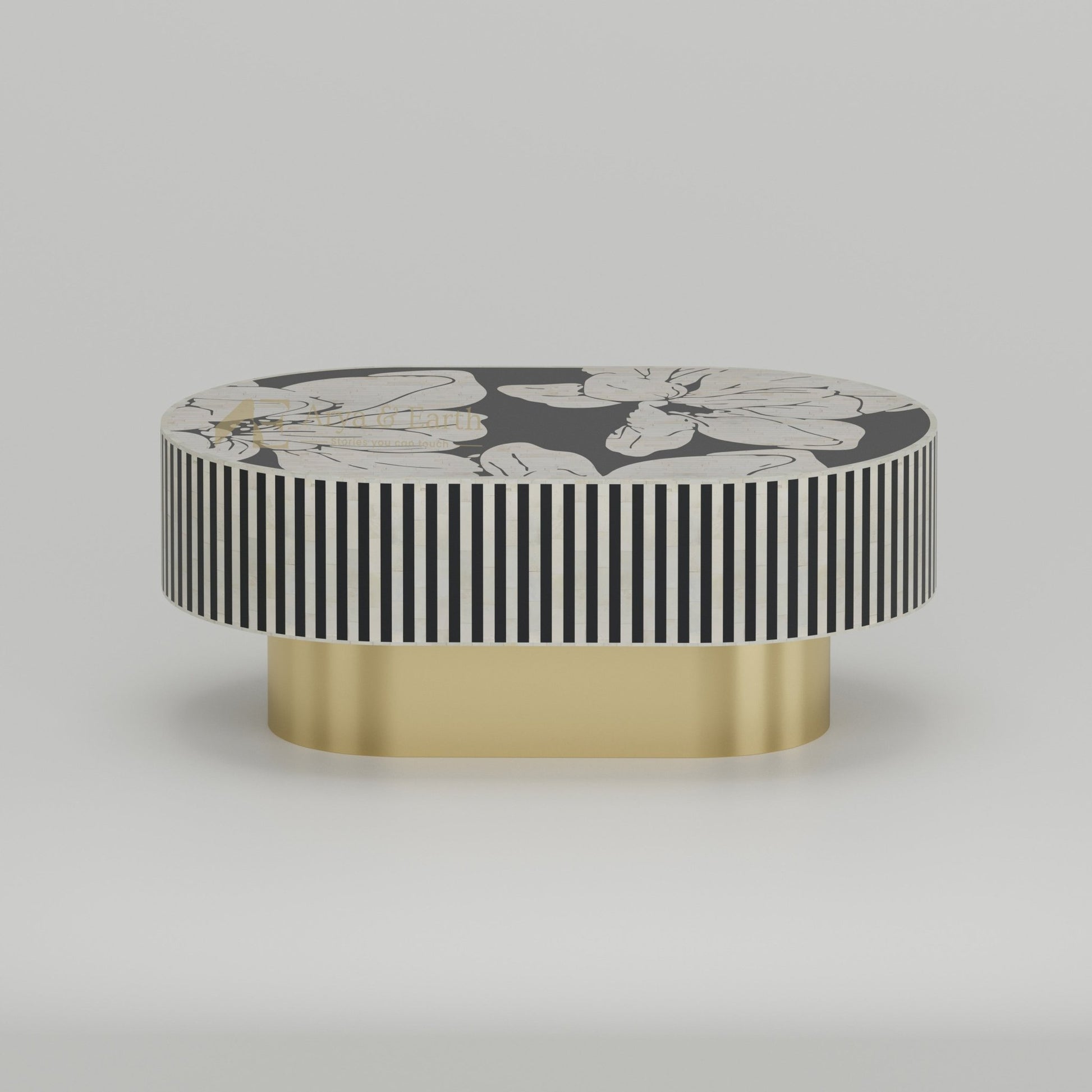 Aura Coffee Table - Mother of Pearl - Chateau Stone - arya & earth