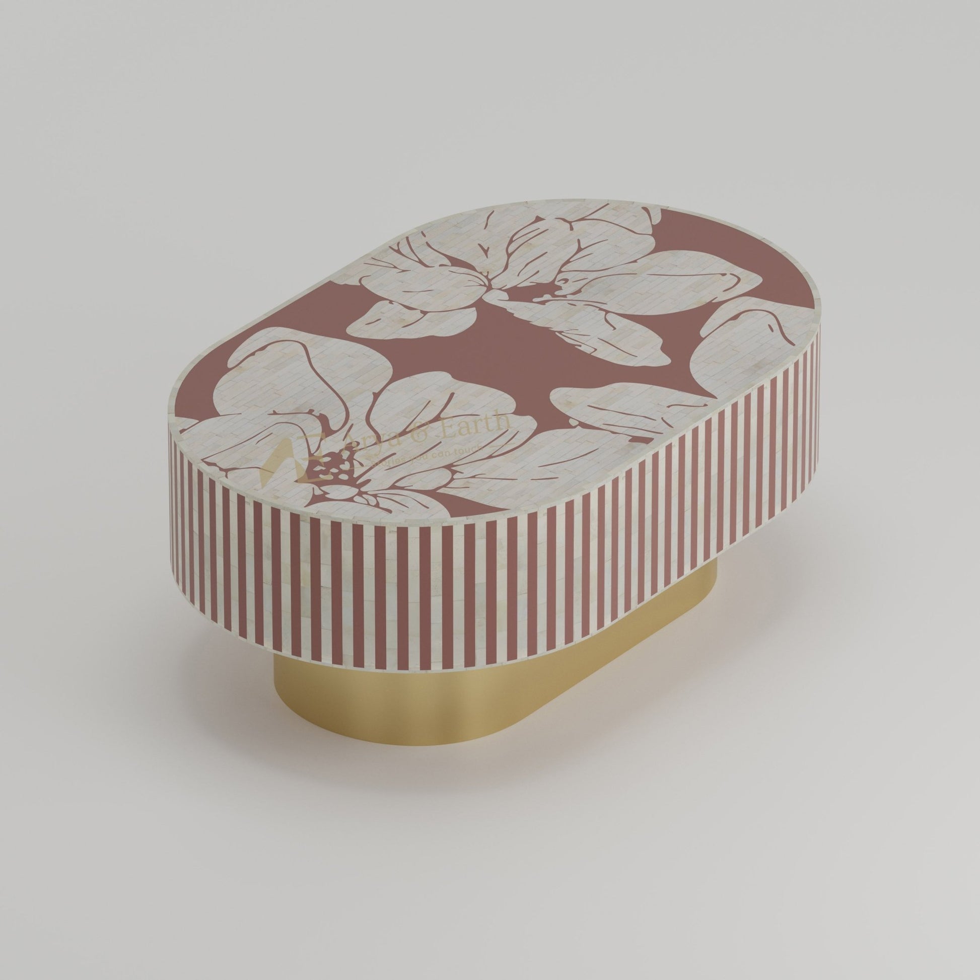 Aura Coffee Table - Mother of Pearl - Terracotta - arya & earth