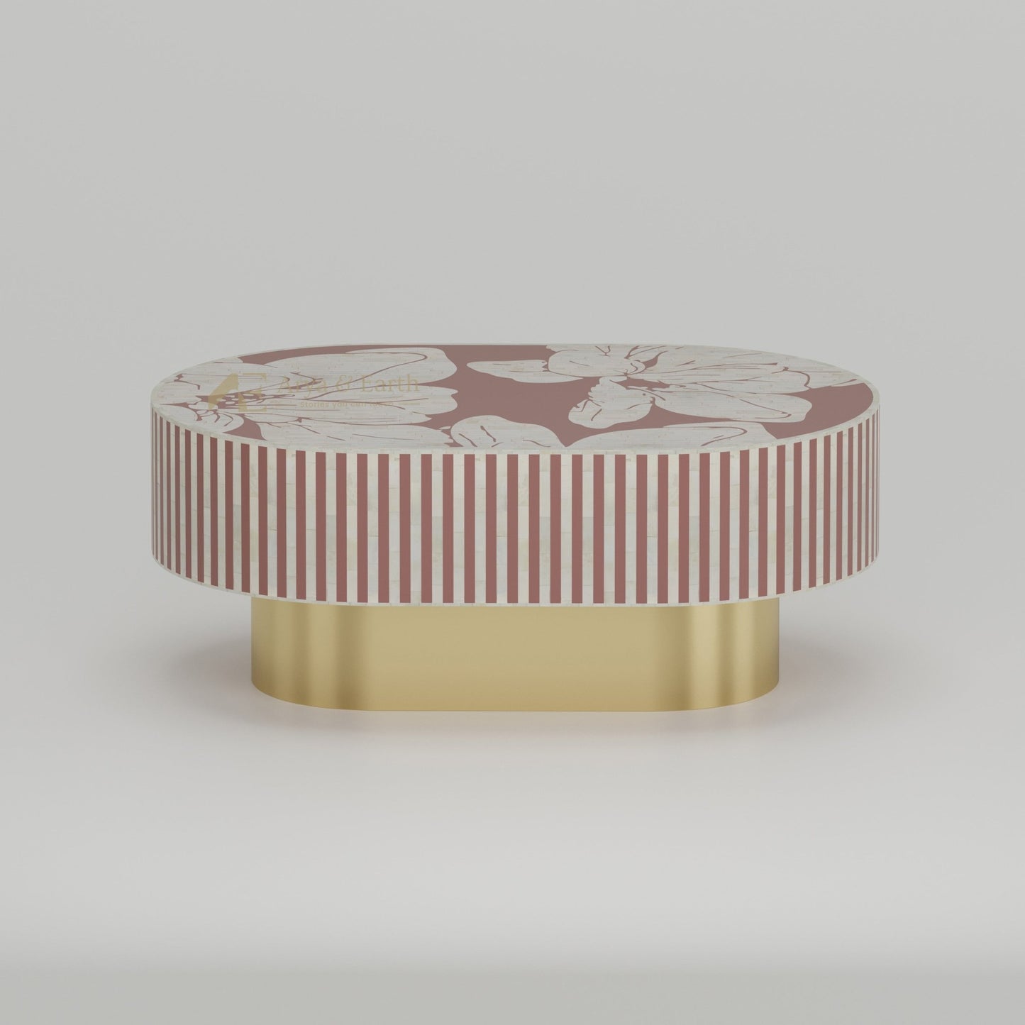 Aura Coffee Table - Mother of Pearl - Terracotta - arya & earth