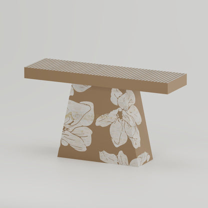 Aura Console Table - Bone Inlay - Havana Taupe - arya & earth