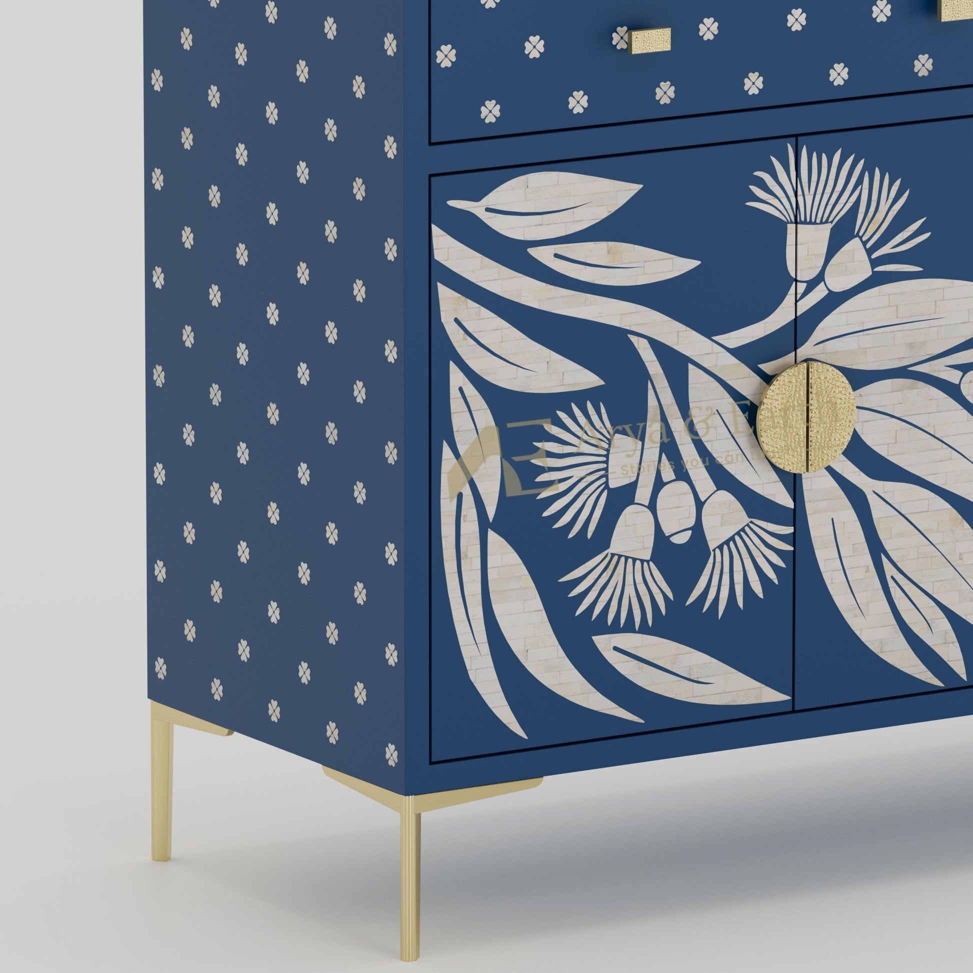 Australiana Buffet - Mother of Pearl - Blue Sapphire - arya & earth