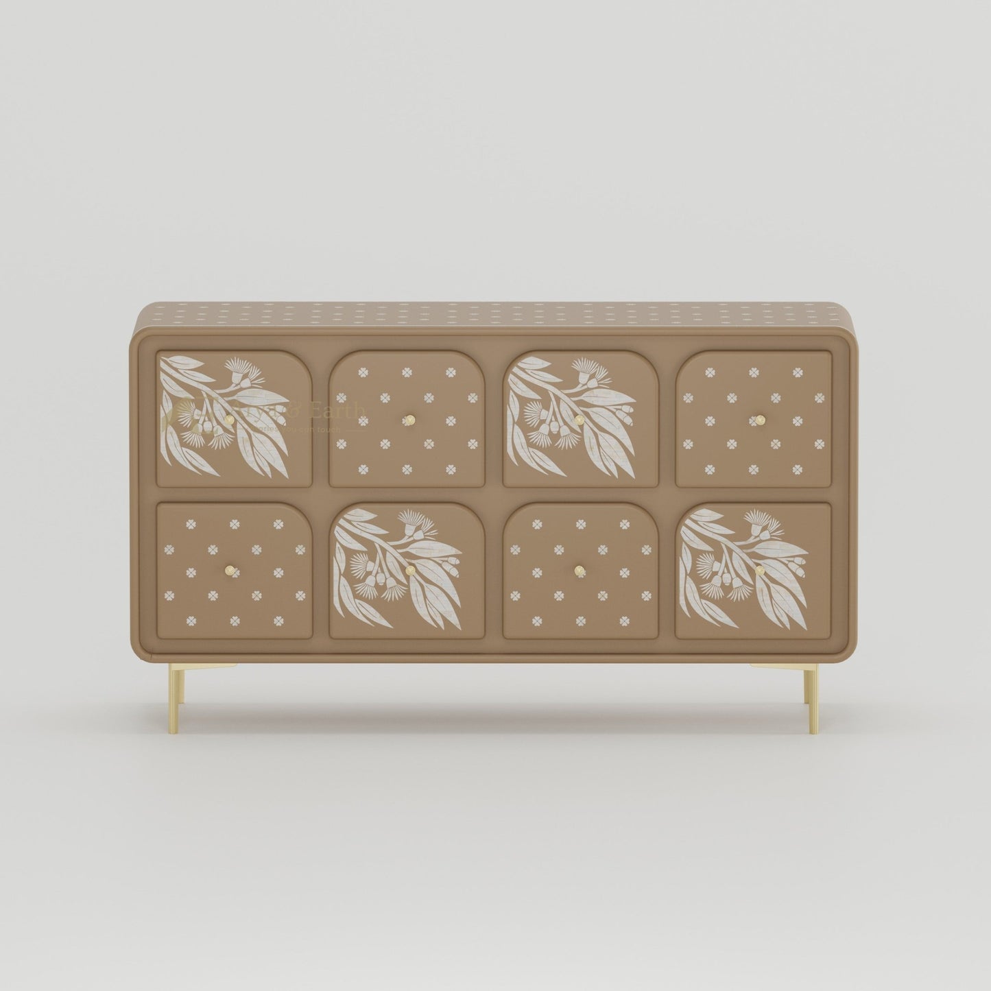 Australiana Chest of Drawers - Bone Inlay - Havana Taupe - arya & earth