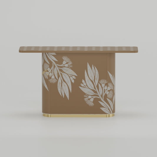 Australiana Console Table - Bone Inlay - Havana Taupe - arya & earth