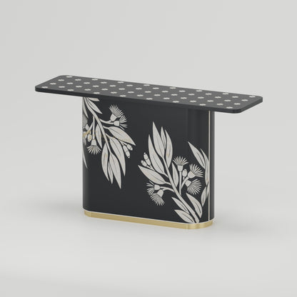 Australiana Console Table - Bone Inlay - Onyx - arya & earth