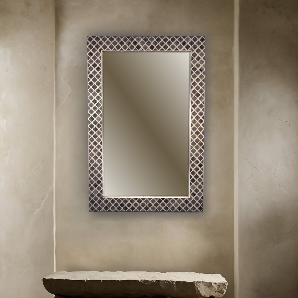 Bone Inlay Mirror - Coastal Mosaic - arya & earth