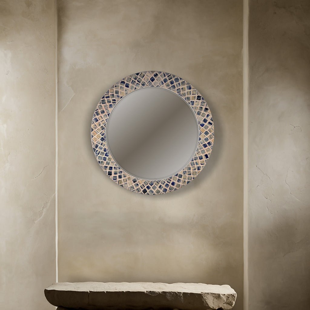 Bone Inlay Mirror - Mosaic Mirage - arya & earth