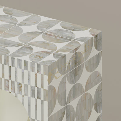 close up of mother of pearl inlay