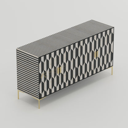 Gatsby Buffet - Bone Inlay - Onyx - arya & earth