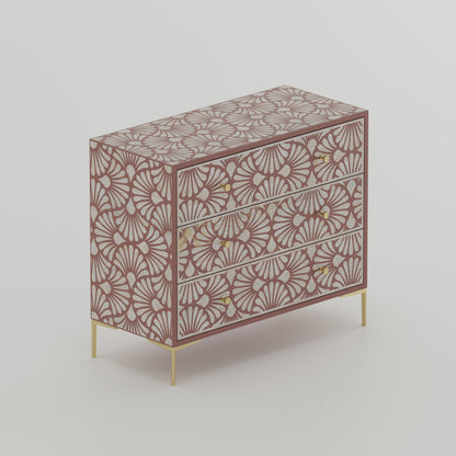 Gatsby Chest of Drawers - Bone Inlay - Terracotta - arya & earth