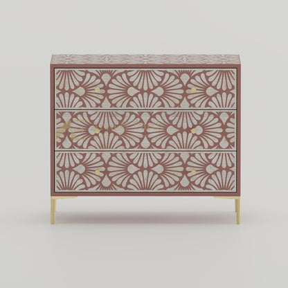 Gatsby Chest of Drawers - Bone Inlay - Terracotta - arya & earth