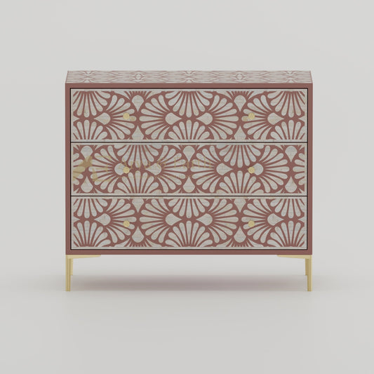 Gatsby Chest of Drawers - Bone Inlay - Terracotta - arya & earth