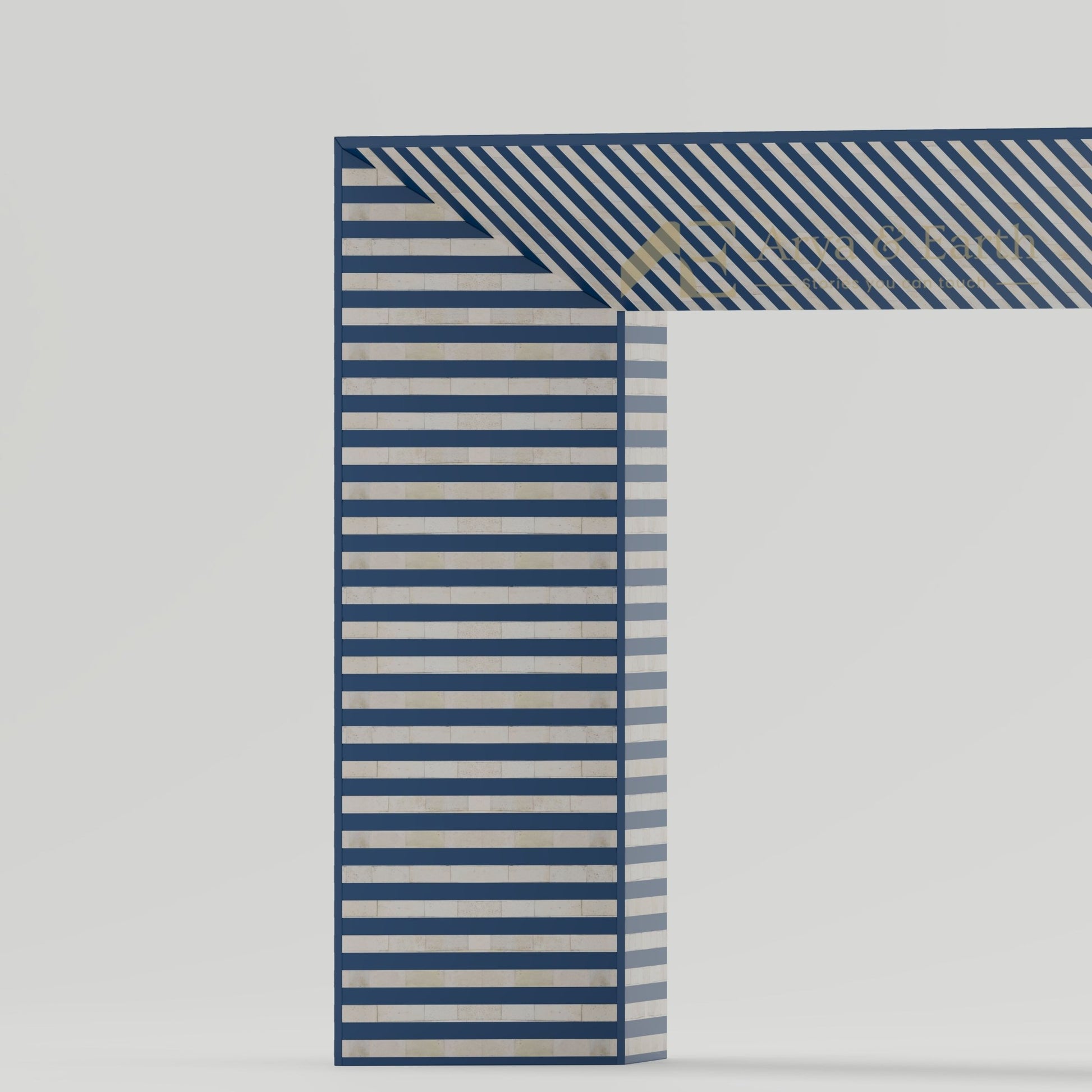 Gatsby Console Table - Bone Inlay - Blue Sapphire - arya & earth