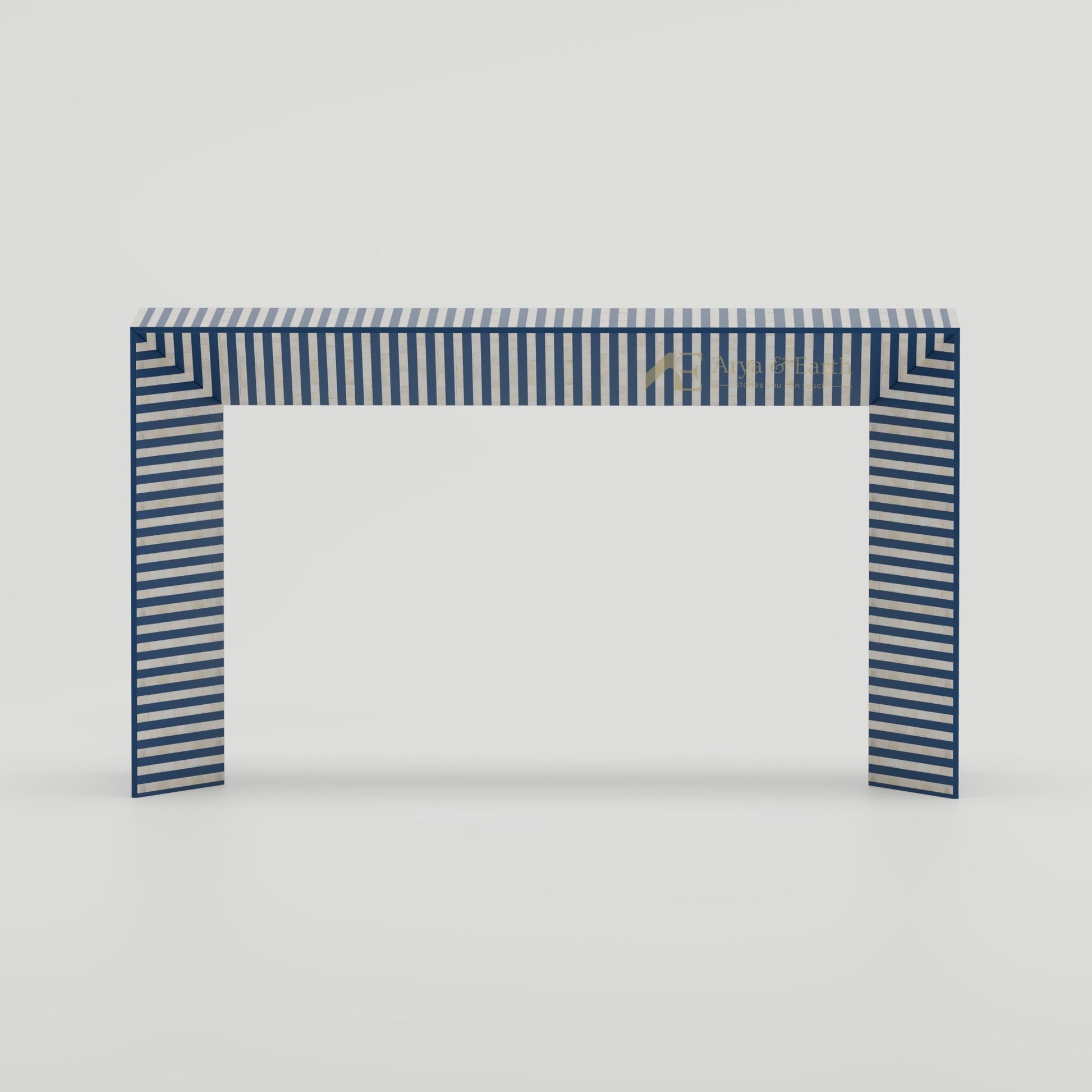 Gatsby Console Table - Bone Inlay - Blue Sapphire - arya & earth