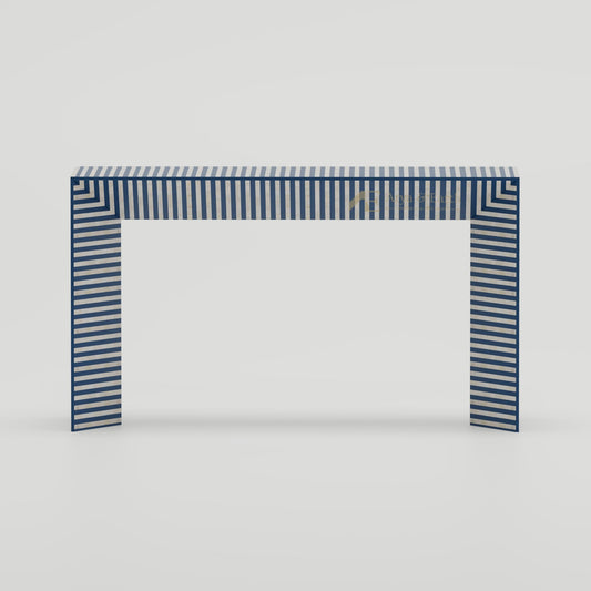 Gatsby Console Table - Bone Inlay - Blue Sapphire - arya & earth