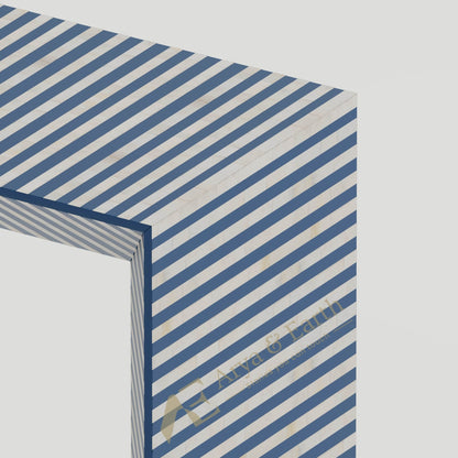 Gatsby Console Table - Bone Inlay - Blue Sapphire - arya & earth