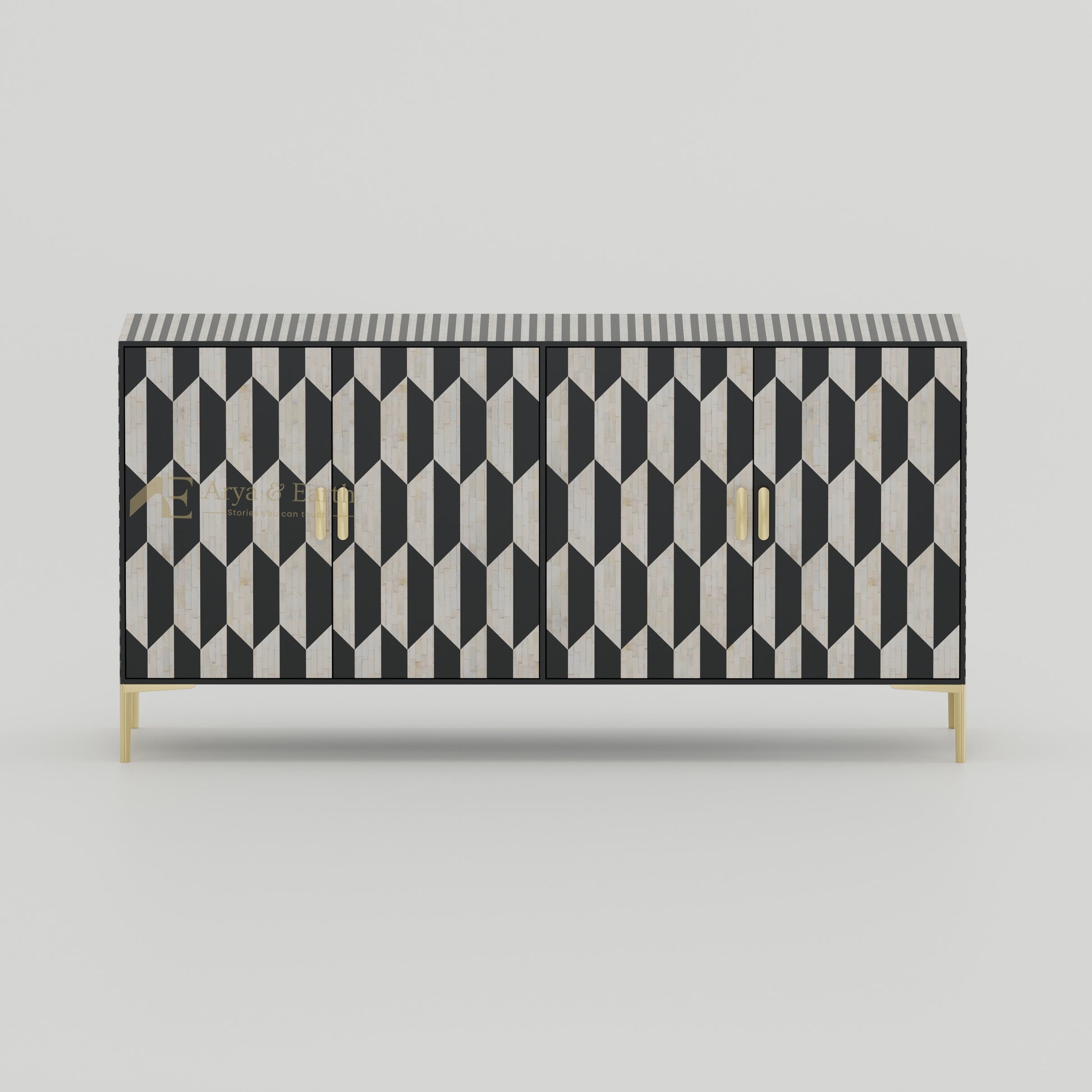 monochrome geometric cabinet