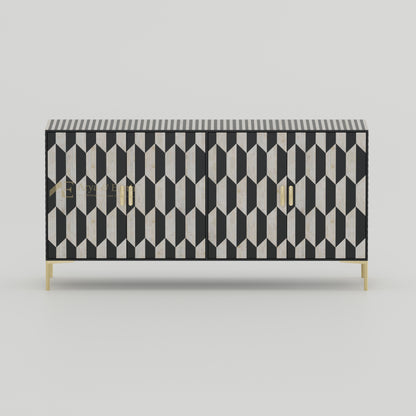 monochrome geometric cabinet