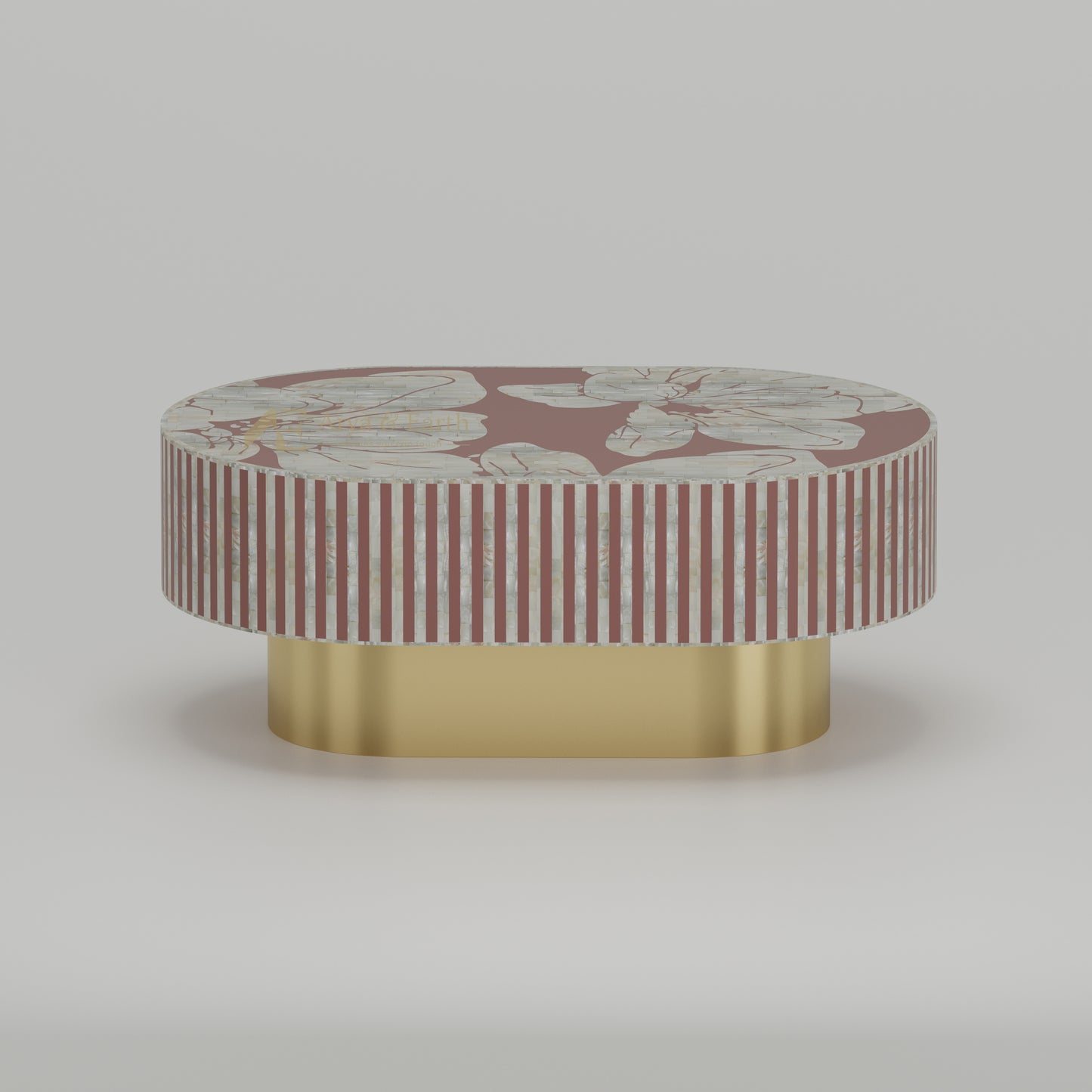 Mother of Pearl floral design coffee table