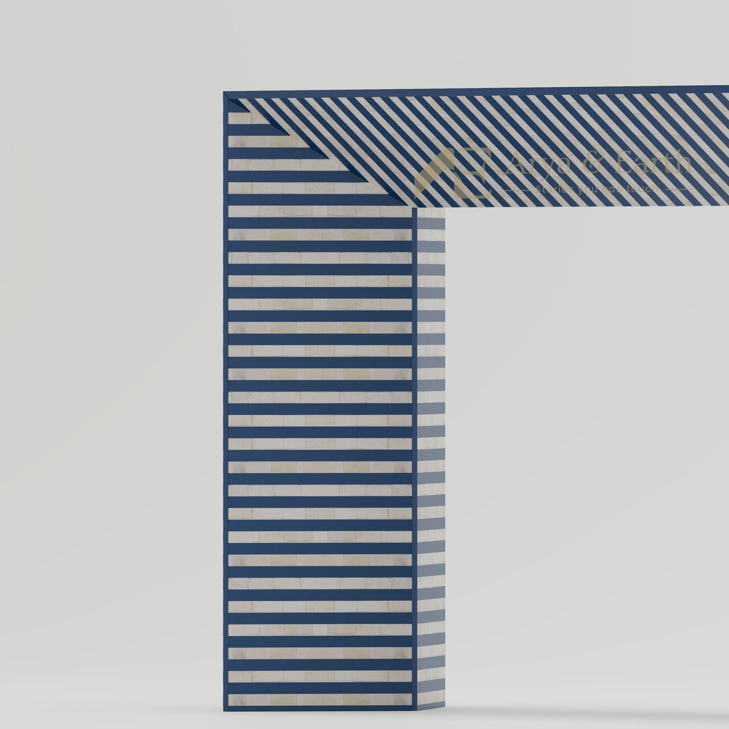 stripe pattern on hallway table