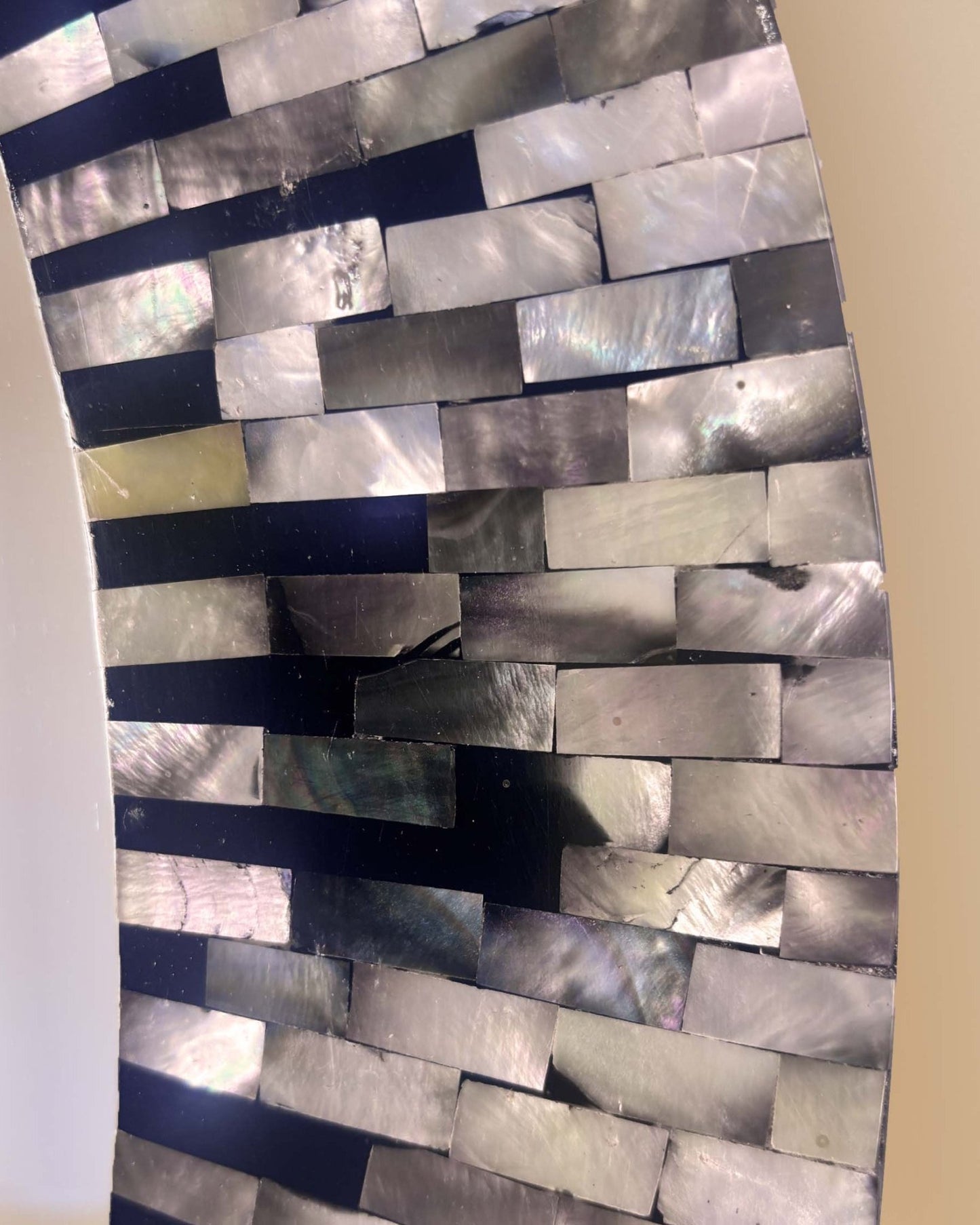 Pearl Inlay Mirror - Celeste Noir - arya & earth