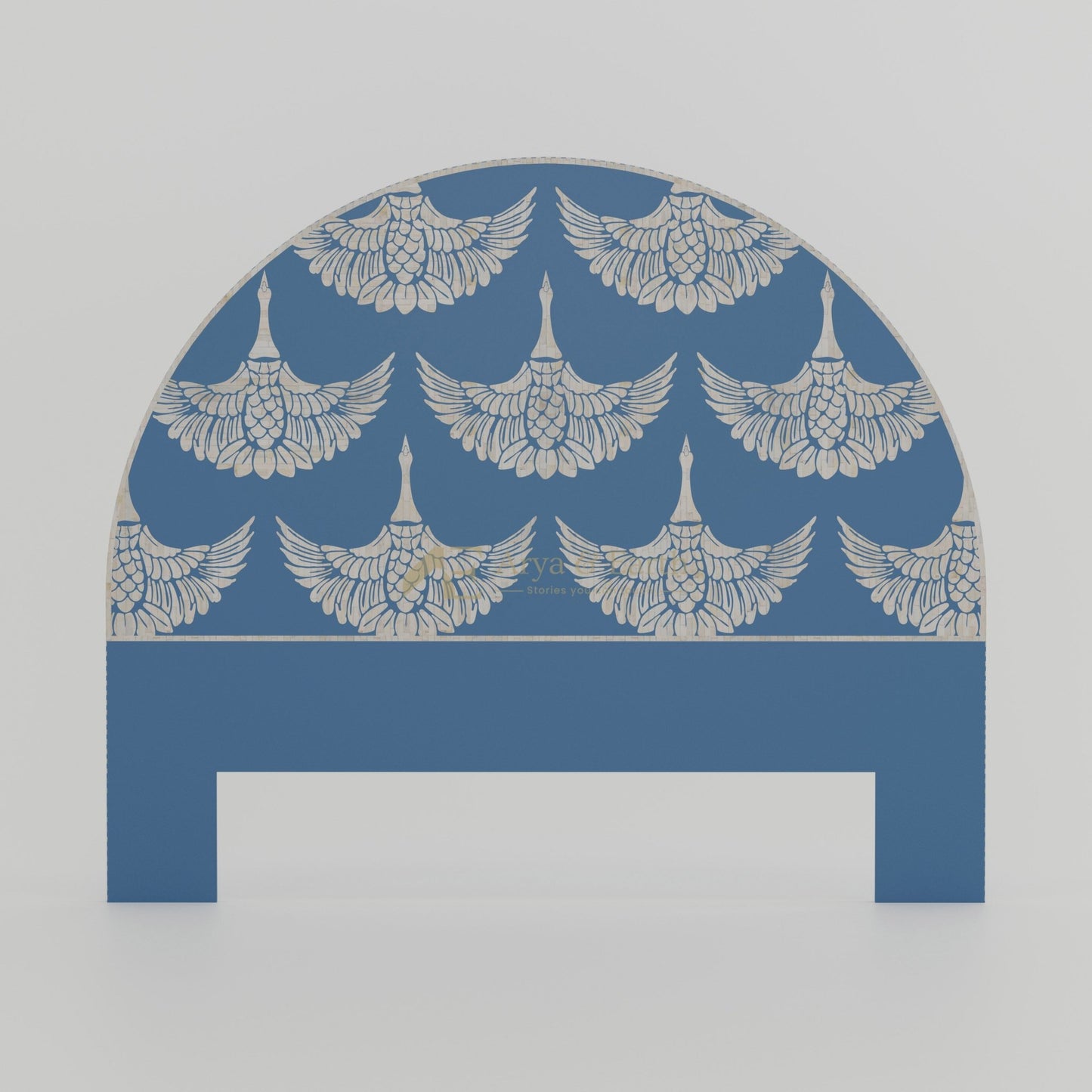 Signature Bedhead - Bone Inlay - Mystique Blue - arya & earth