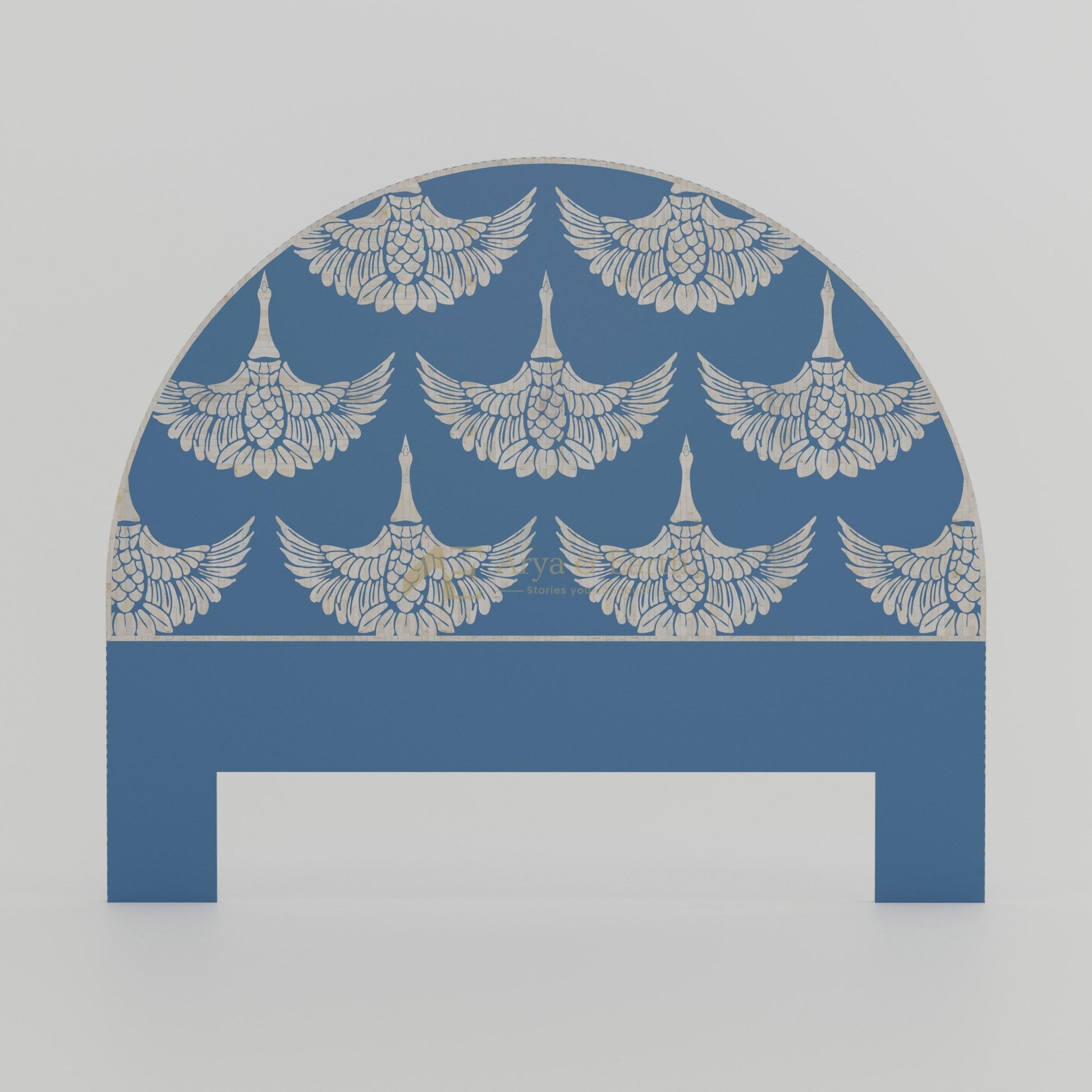 Signature Bedhead - Bone Inlay - Mystique Blue - arya & earth