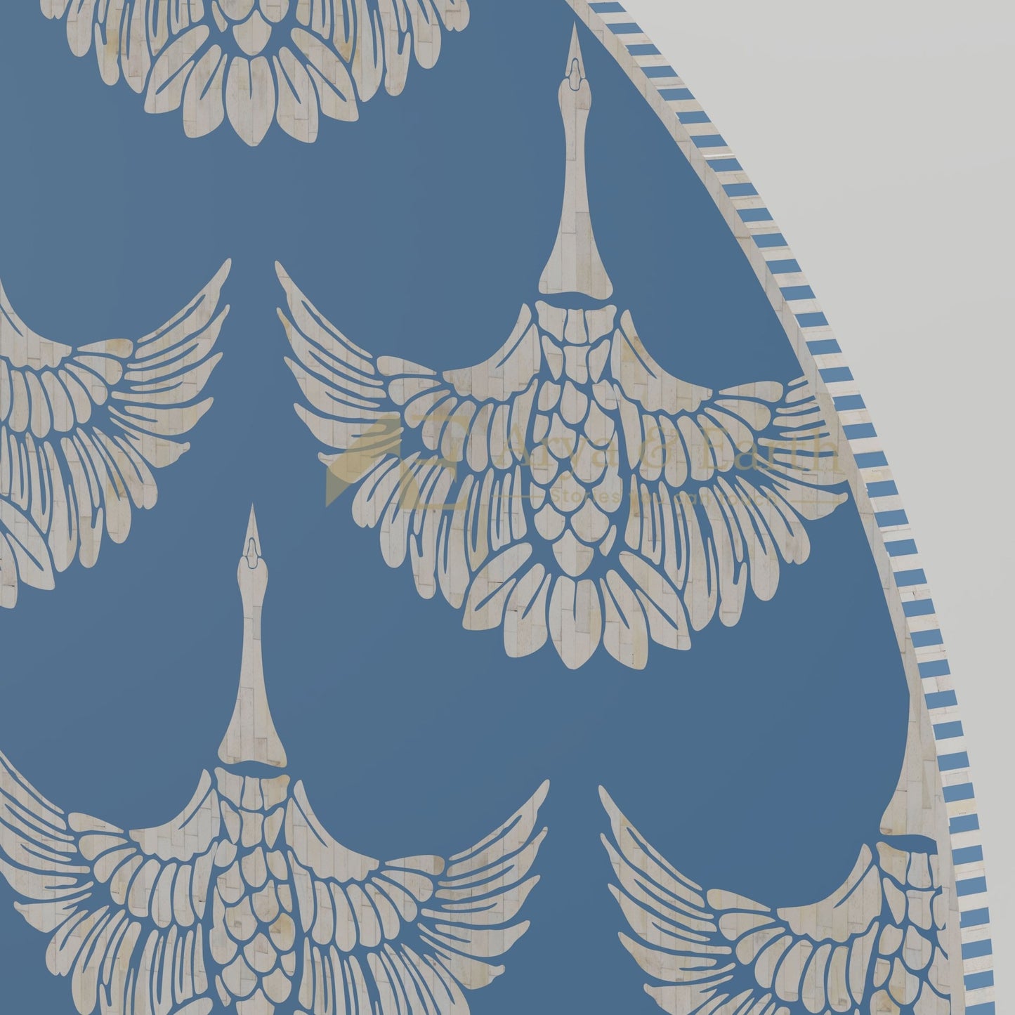 Signature Bedhead - Bone Inlay - Mystique Blue - arya & earth