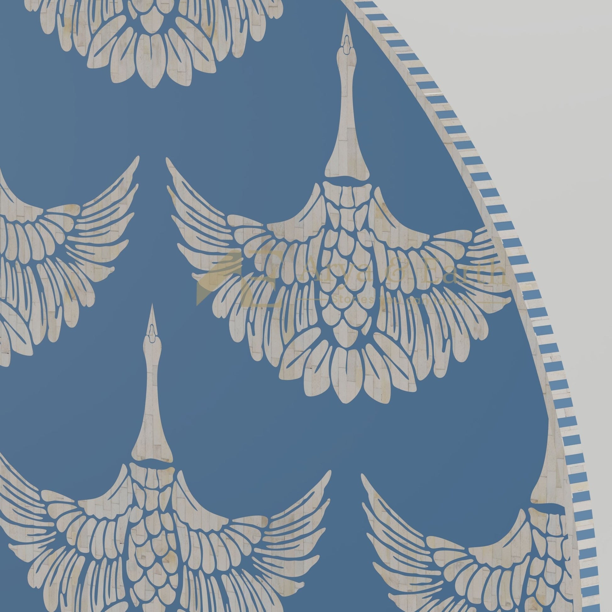 Signature Bedhead - Bone Inlay - Mystique Blue - arya & earth