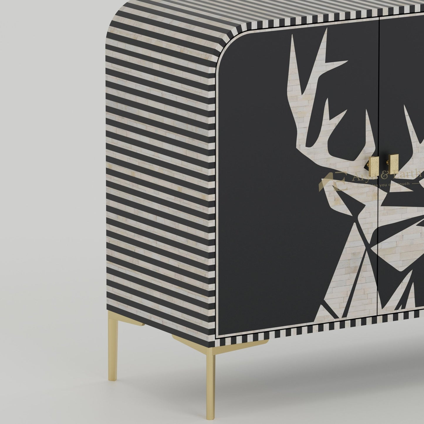 Signature Buffet - Bone Inlay - Onyx - arya & earth