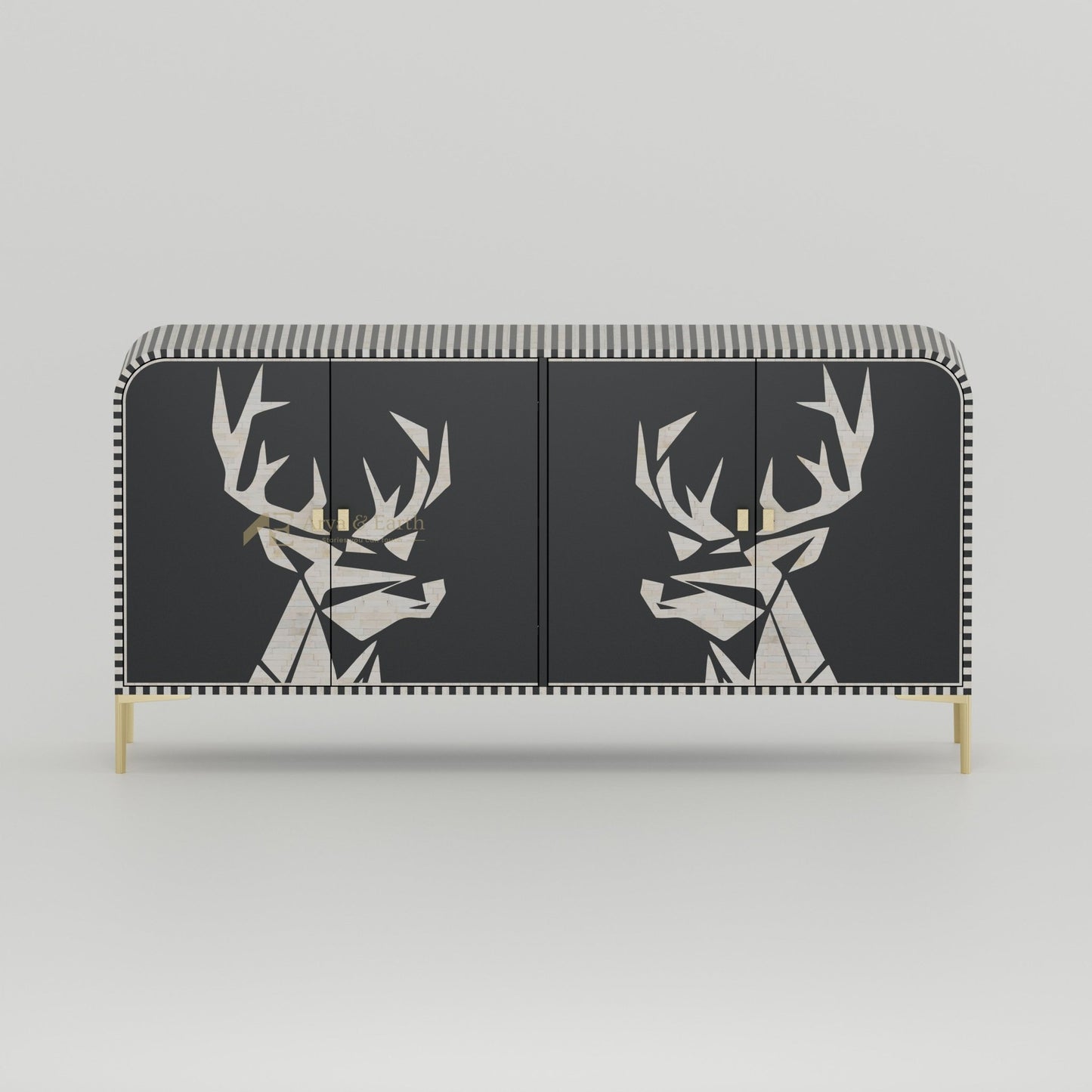 Signature Buffet - Bone Inlay - Onyx - arya & earth