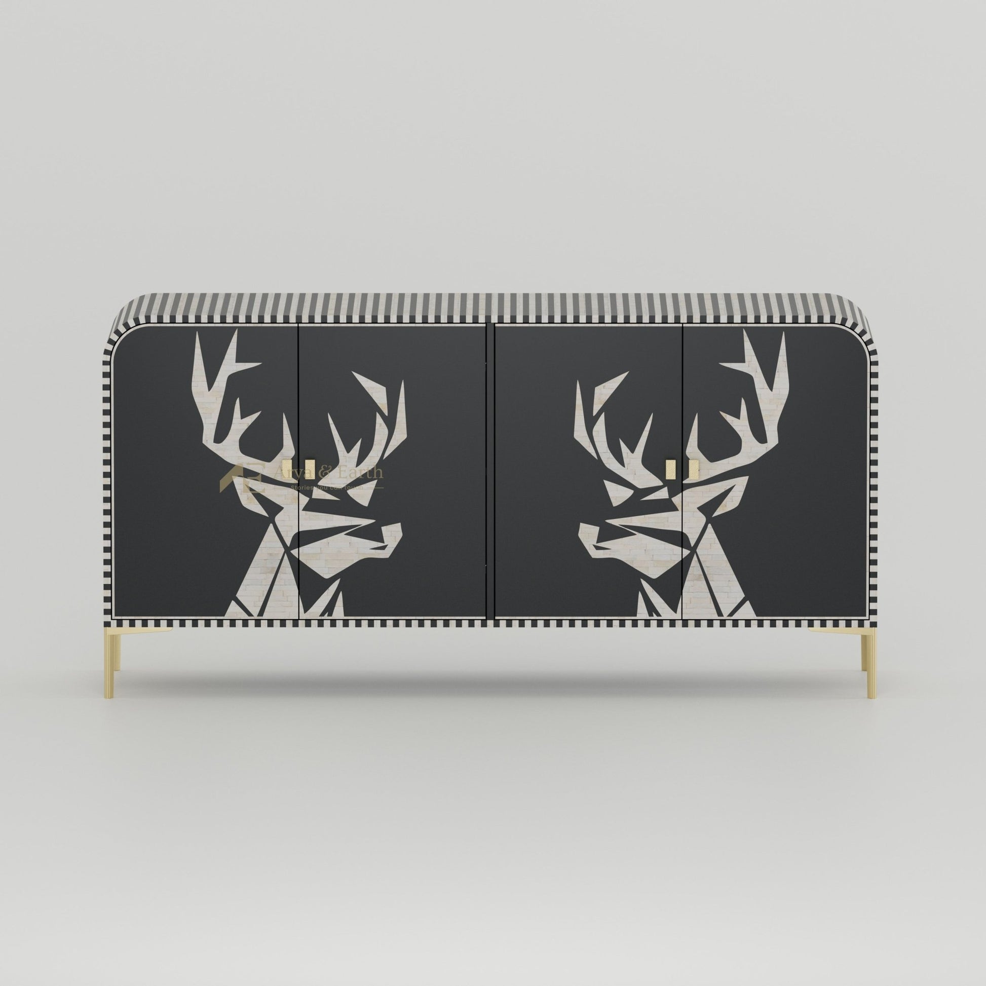 Signature Buffet - Bone Inlay - Onyx - arya & earth