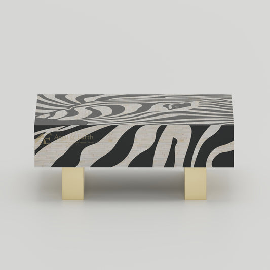 Signature Coffee Table - Bone Inlay - Onyx - arya & earth