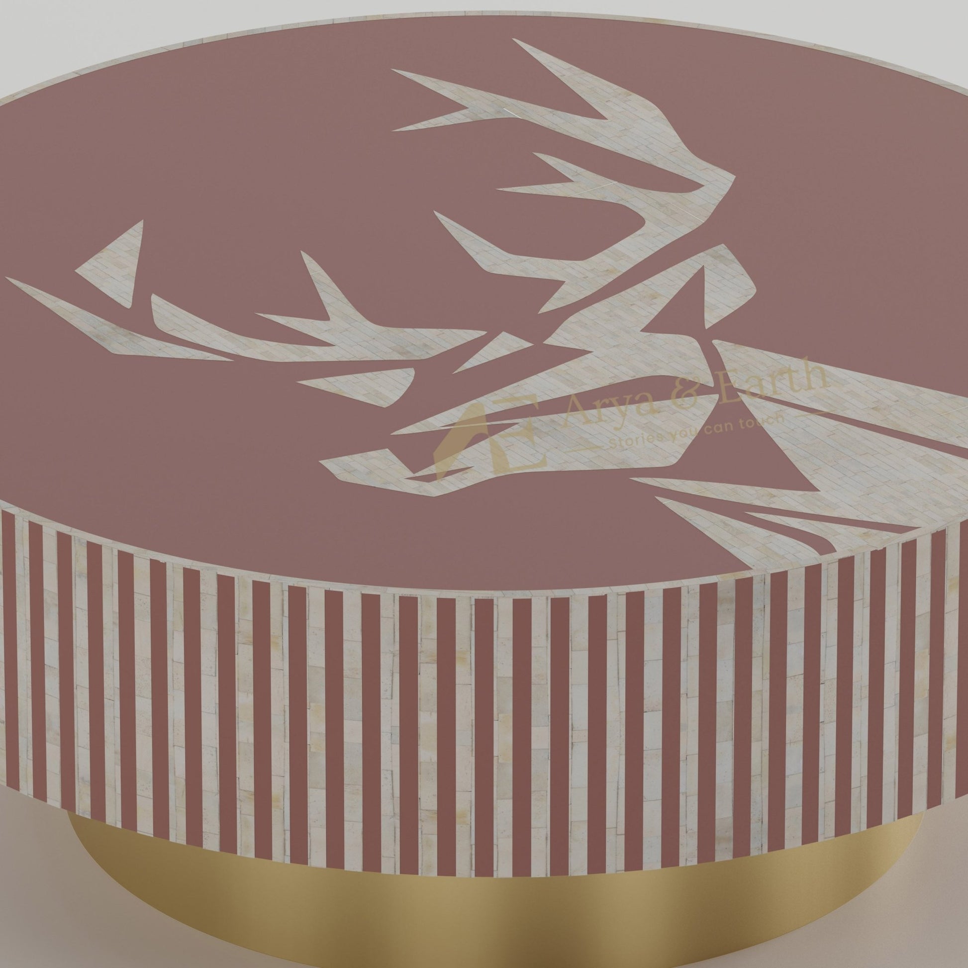 Signature Coffee Table - Mother of Pearl - Terracotta - arya & earth