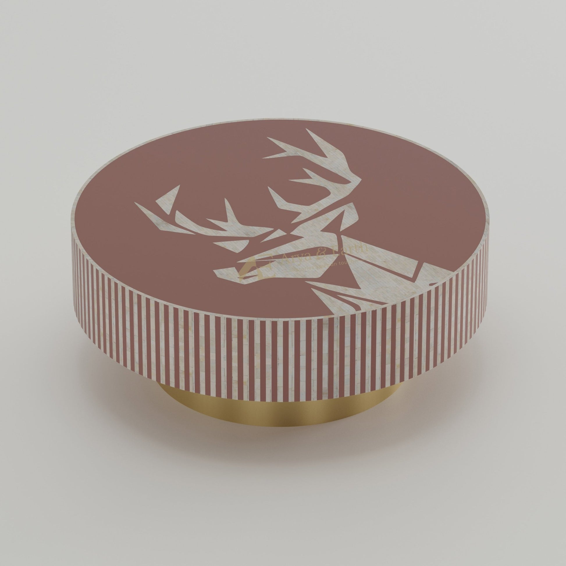 Signature Coffee Table - Mother of Pearl - Terracotta - arya & earth